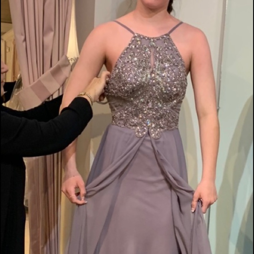 JOVANI- Sequence beaded chiffon Size 2.